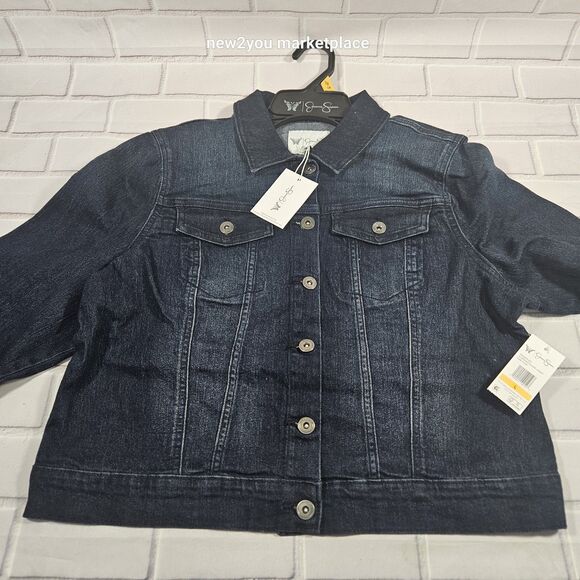Blue Jean Jacket by Jessica Simpson. NWT. size large womans lightweight denim - Picture 4 of 13